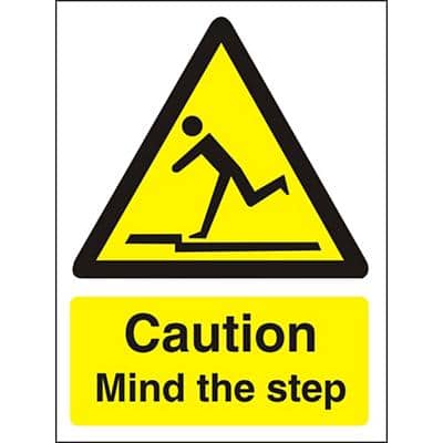 Warning Sign Mind The Step Plastic 40 x 30 cm