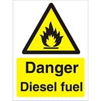 Warning Sign Diesel Fuel Vinyl 20 x 15 cm
