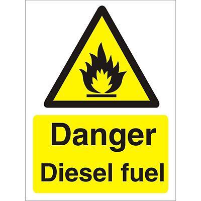 Warning Sign Diesel Fuel Vinyl 30 x 20 cm