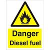 Warning Sign Diesel Fuel Plastic 20 x 15 cm