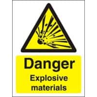 Warning Sign Explosive Materials Adhesive Plastic 30 x 20 cm