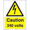 Warning Sign 240 Volts Plastic 20 x 15 cm