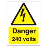 Warning Sign 243 Volts Adhesive Plastic 20 x 15 cm