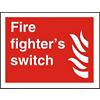 Fire Sign Fire Fighter's Switch Plastic 20 x 30 cm