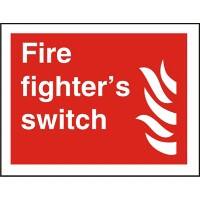 Fire Sign Fire Fighter's Switch Plastic 20 x 30 cm