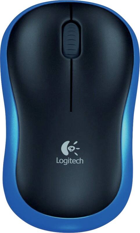 Logitech M185 Mouse Wireless Without Bluetooth Black, Blue Suitable For Lefthanded People