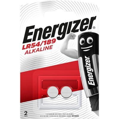 Energizer Button Cell Batteries LR54 1.5V Alkaline Pack of 2