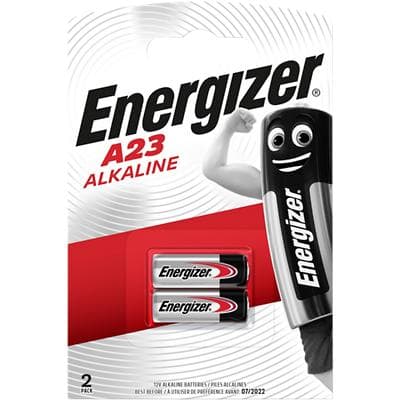 Energizer A23 Batteries E23A 8LR932 55mAh Alkaline 12V Pack of 2