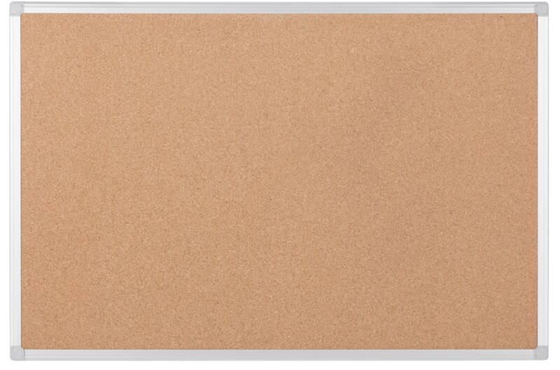 Bi-Office Earth Cork Noticeboard Non Magnetic Wall Mounted 60 (W) x 1.2 (D) x 90 (H) cm Aluminium Brown