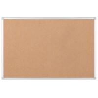 Bi-Office Earth Notice Board Non Magnetic Wall Mounted Cork 60 (W) x 90 (H) cm Aluminium Brown