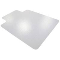 Realspace Premium Chair Mat PC (Polycarbonate) Rectangular with Lip Transparent 120 x 90 cm Soft Floor