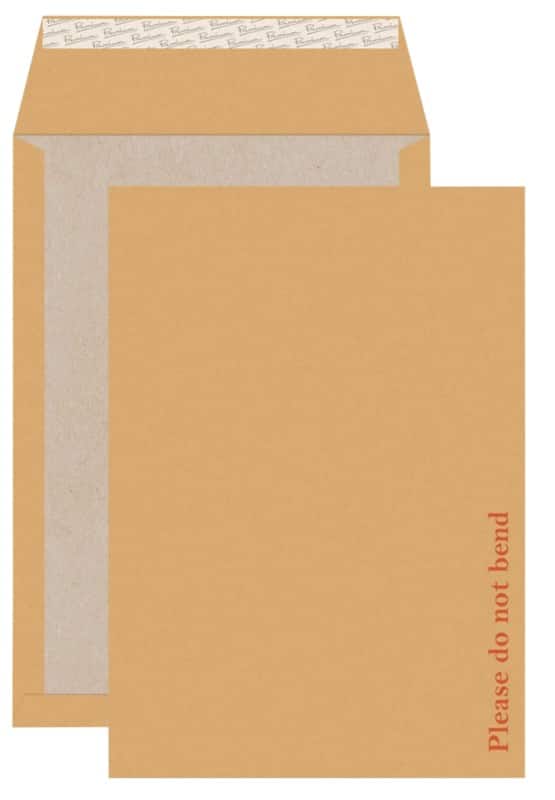 Blake C4 Board Back Pocket Envelopes 324 x 229 mm Peel and Seal Plain 130 gsm Cream Manilla Pack of 100