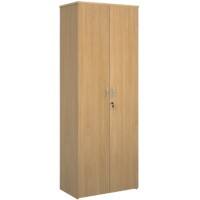 Dams International Regular Door Cupboard Melamine 5 Shelves Lockable 800 x 470 x 2,140 mm Oak Brown