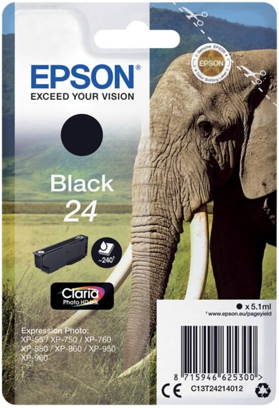 Epson 24 Original Ink Cartridge C13T24214012 Black