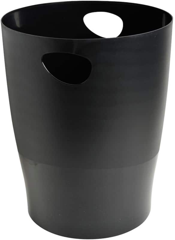 Exacompta Ecobin Waste Bin 15 L Black Polypropylene