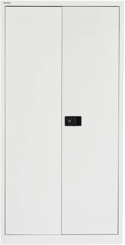 Bisley Economy Regular Door Cupboard Steel 3 Shelves Lockable 914 x 400 x 1,806 mm Chalk White