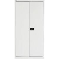 Bisley Regular Door Cupboard Steel 3 Shelves Lockable 914 x 400 x 1,806 mm White