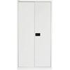 Bisley Regular Door Cupboard Lockable with 3 Shelves Steel E722A03ab9 914 x 400 x 1806mm Chalk