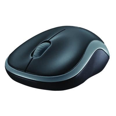 Logitech Wireless Ergonomic Mouse M185 Optical For right and Left-Handed Users USB-A Nano Receiver Blue