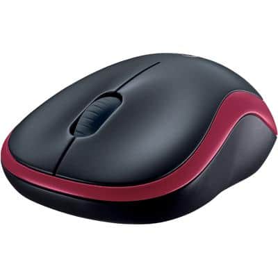Logitech Mouse M185 Black, Red