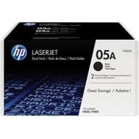 HP 05A Original Toner Cartridge CE505D Black Pack of 2 Duopack