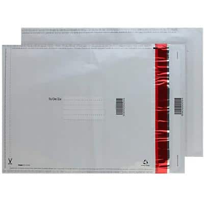 Purely Packaging Polypost Mailing Bag C4 240 (W) x 320 (H) mm Peel and Seal 70μ White Pack of 100