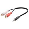 Valueline Stereo Audio Adapter Cable VLAP22250B02 1 x 3.5mm Jack Male & 2x RCA Female 0.2m