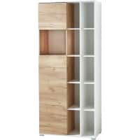 GERMANIA Filing Cabinet Melamine 2 Shelves Lockable 850 x 400 x 1,970 mm Oak Oak