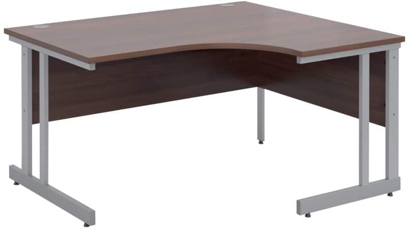 Dams International Momento Right Hand Corner Desk Corner Walnut Cantilever 1,400 (W) x 1,200 (D) x 725 (H) mm MFC (Melamine Faced Chipboard)