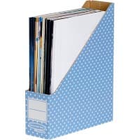 Bankers Box Style Magazine File Blue, White Pack of 10