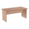 Realspace Rectangular Straight Desk with Beech Coloured MFC Top and Beech Frame Cantilever Legs 800 x 800 x 720 mm