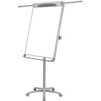 Bi-Office Freestanding Mobile Easel with Adjustable Height Mastervision 70 x 100 cm Shiny Dark Grey