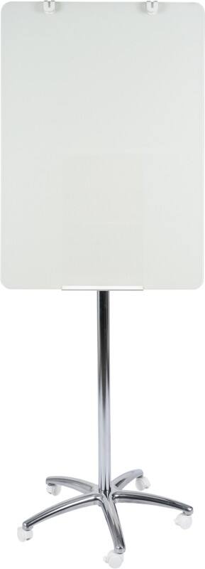 Bi-Office Business Mobile Easel Glass White