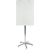 Bi-Office Business Mobile Easel Glass 75 (W) x 185 (H) cm White