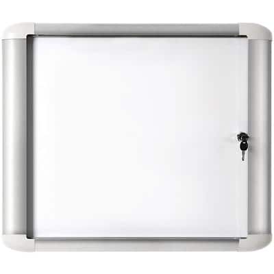 Office Depot Wall Mountable Lockable Noticeboard MasterVision 68.8 x 81.6cm White