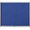 Bi-Office Wall Mountable Lockable Noticeboard Exhibit Indoor 66.1 x 92.6cm Blue