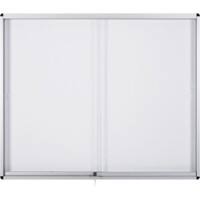 Bi-Office Wall Mountable Lockable Noticeboard Exhibit Indoor 92.6 x 66.1cm White