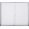 Bi-Office Exhibit Indoor Lockable Notice Board Magnetic 8 x A4 Wall Mounted 96.7 (W) x 70.6 (H) cm White