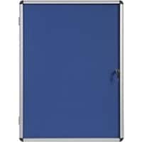 Bi-Office Enclore Indoor Lockable Notice Board Non Magnetic 16 x A4 Wall Mounted 94 (W) x 128.8 (H) cm Blue