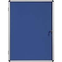 Bi-Office Enclore Indoor Lockable Notice Board Non Magnetic 16 x A4 Wall Mounted 94 (W) x 128.8 (H) cm Blue