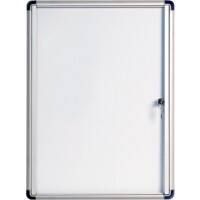 Bi-Office Enclore Indoor Budget Lockable Notice Board Magnetic 3 x A4 Wall Mounted 73.5 (W) x 35.7 (H) cm White