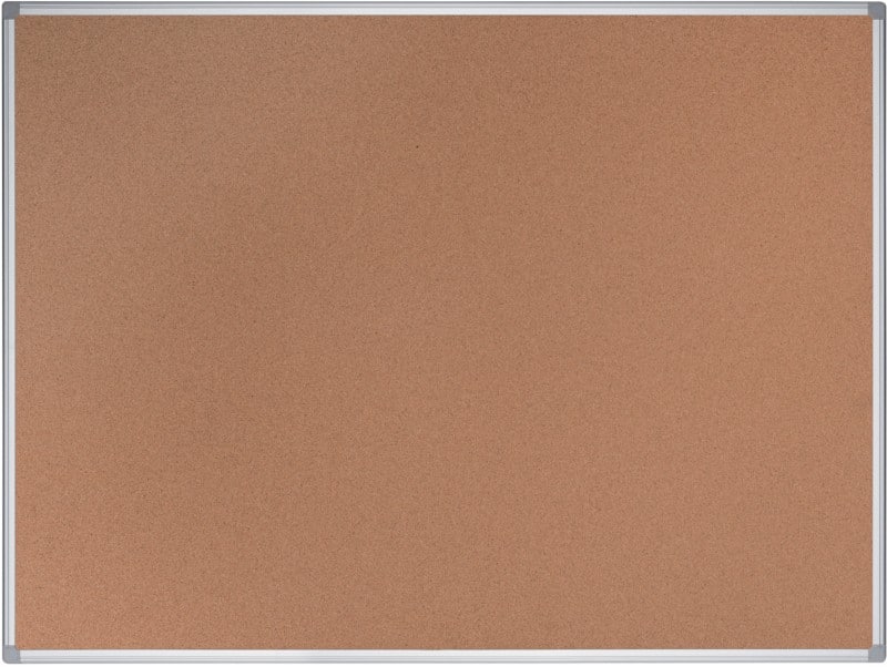 Bi-Office Earth Cork Noticeboard Non Magnetic Wall Mounted 45 (W) x 1.2 (D) x 60 (H) cm Aluminium Brown