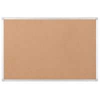 Bi-Office Earth Notice Board Non Magnetic Wall Mounted Cork 90 (W) x 120 (H) cm Wood Brown