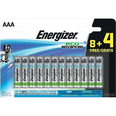 Energizer Batteries Eco Advanced AAA 12 Pieces