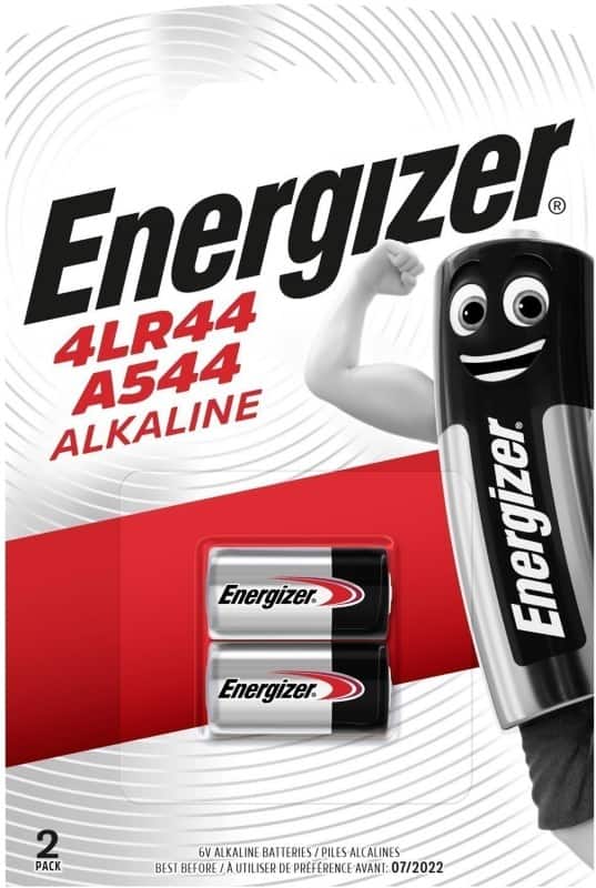 Energizer Batteries 4LR44 6V Alkaline Pack of 2