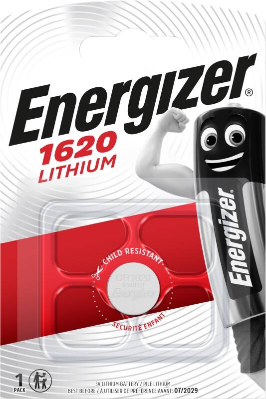 Energizer Button Cell Batteries CR1620 3V Lithium