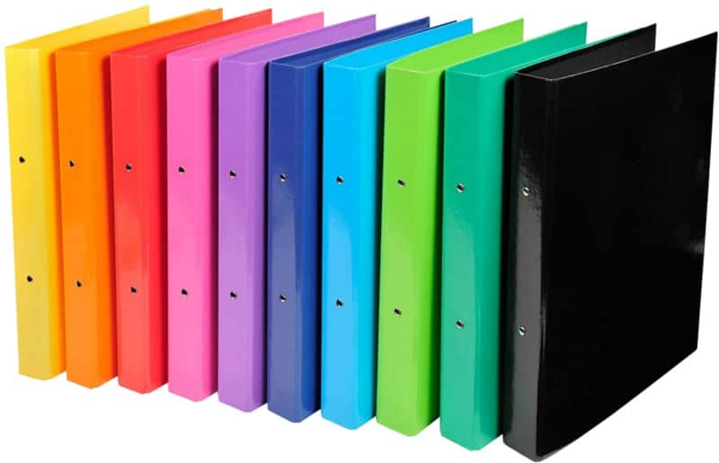 Exacompta Iderama 30 mm Ring Binder Board A4 2 Rings Assorted Pack of 10