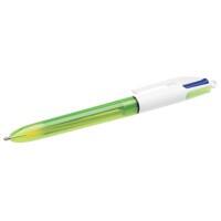 BIC 4 Colours Fluo Ballpoint Pen Black, Blue, Red, Yellow Medium 0.4 mm Refillable