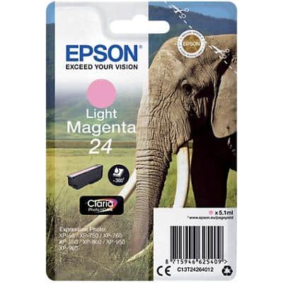 Epson 24 Original Ink Cartridge C13T24264012 Light Magenta