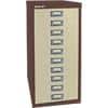 Bisley Filing Cabinet with 10 Drawers H2910NL 280 x 380 x 590mm Brown and Cream